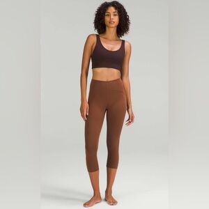 Excellent Condition Lululemon InStill High-Rise Crop 21" in Roasted Brown Sz 8